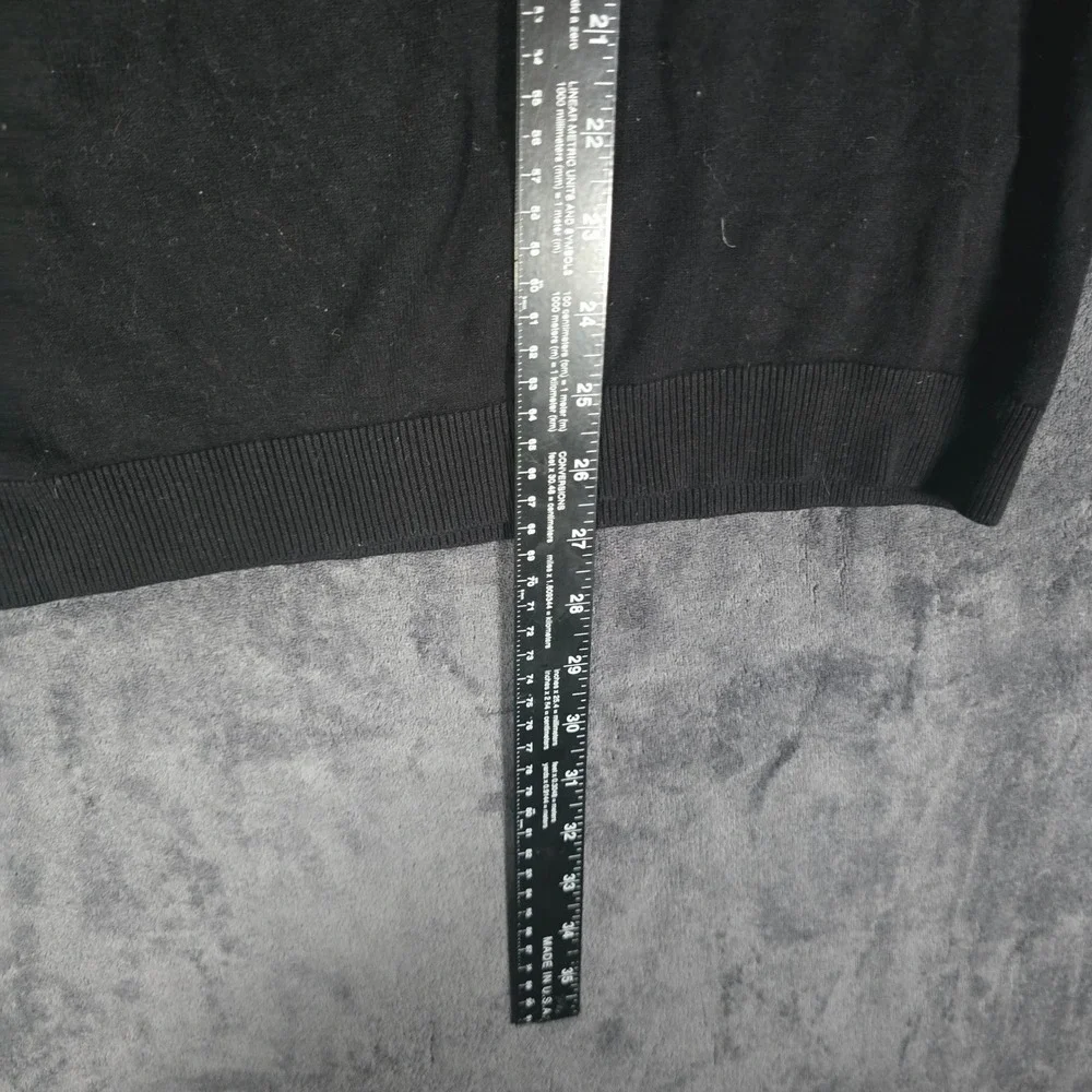 Zara Man Basic Mock Neck Knit Sweater Mens Medium Black Long‎ Sleeve